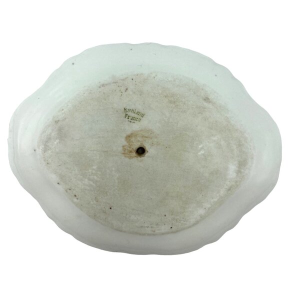 Haviland France Soup Tureen Ladle Ceramic White Vintage - Picture 9 of 15